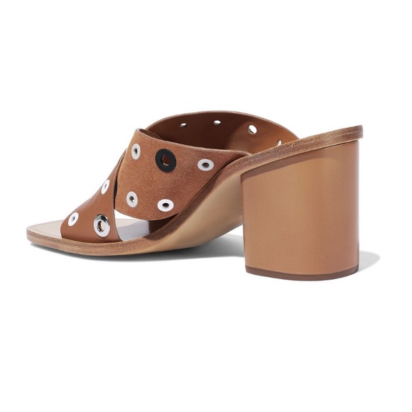 Rag & Bone eyelet-embellished leather/suede mules - Picture 3 of 4